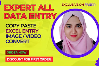 do google sheets, excel and docs data entry PDF convert fast delivery