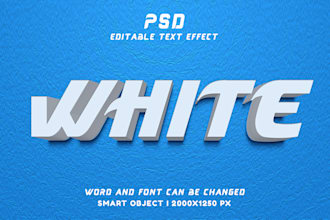 do 3d text effect style it can easily change font and word