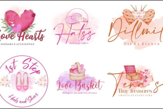 do watercolor feminine logo for beauty salon, eyelashes,boutique and cosmetics
