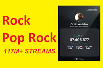 produce your rock, alternative and pop rock track