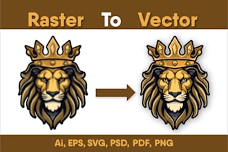 convert logo to vector, image to vector and redraw