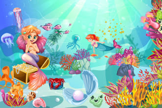 make children storybook illustrations, book cover characters
