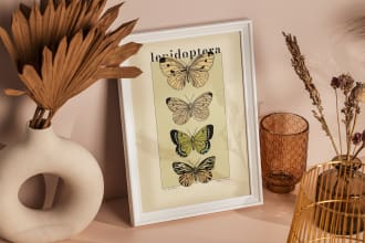 create a botanical or scientific illustration poster