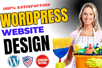 design cleaning service website, home, office cleaning website