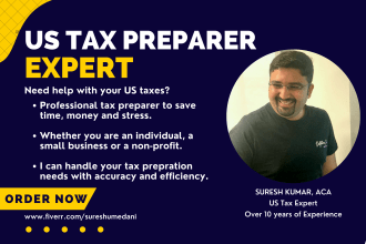 prepare 1040, 1065, 1120s and 1120 US tax returns
