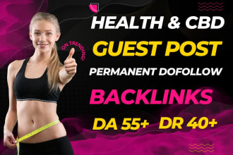 provide quality do follow health guest post backlinks