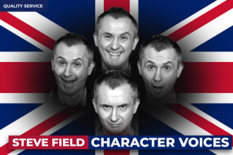 be your british male real voice actor animation video game character voice over