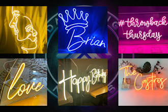 do custom neon lights sign design