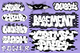 create graffiti for logo hardcore band design