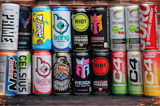 do custom beer can, energy drink, whiskey, soda label design