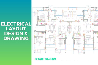 do the electrical plan, drawing and single line diagram in autocad 2d