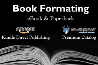 do book layout design for print and ebook, amazon KDP
