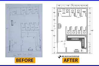 convert pdf, blueprint sketch, jpg to autocad dwg