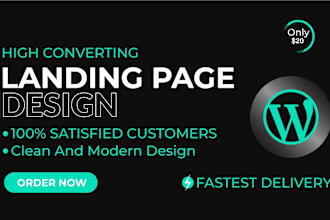 develop a dynamic wordpress landing page and single page website with elementor