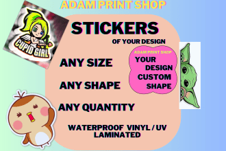 print custom vinyl stickers of your logo or design