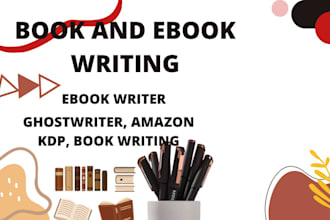 be your 30k words ebook ghostwrter amazon ebook writer fiction and non fiction
