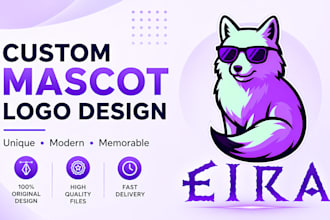 design a custom mascot logo for your business  or channel