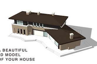 create a 3d sketchup model of your house or residential architecture project