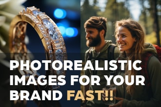 make realistic ai image of people and product for your brand