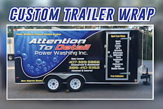 do trailer wrap, food truck , car wrap design ,van wrap