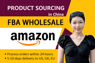 be your amazon wholesale product sourcing agent, fast shipping 4 to 7 days