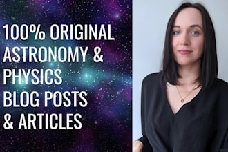 write articles on environmental science and astronomy