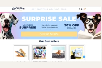 design pawsome pet products shopify store pet food pet accessories store design