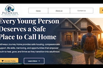 non profit website, charity, nonprofit, fundraising website wix website redesign
