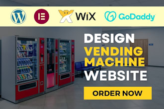vending machine website, vending website on wix, godaddy, wordpress, squarespace