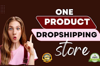 create one product shopify website, shopify dropshipping store