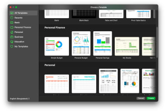 create, edit or input data into apple numbers and google sheet