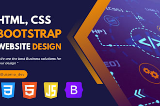 design, redesign, landing page website with html css