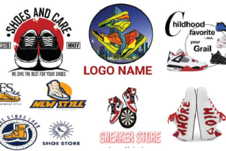 design premium shoes, sneaker or store logo for your brand