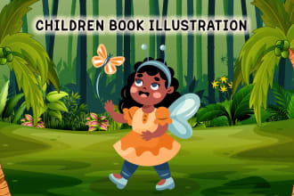 draw african american children story book illustration