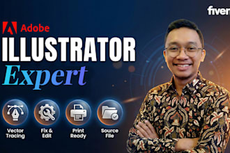 be your adobe illustrator expert for editing, fixing, and custom design
