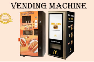 professional vending machine flyer and proposal catalog design
