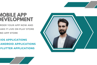 develop native ios, android and iphone mobile app or flutter
