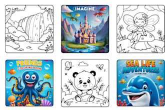 design amazon kdp coloring book with covers