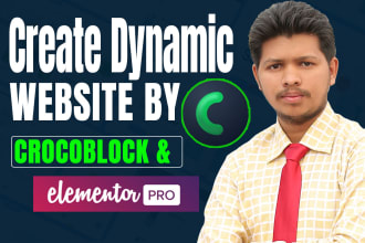 create dynamic wordpress website by crocoblock, elementor pro, jet engine