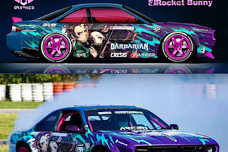 japan anime itasha livery wrap designs for anime manga fans
