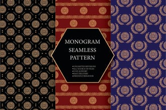 design a luxury monogram pattern for your brand