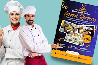 create grand opening flyer, event flyer and  birthday flyer