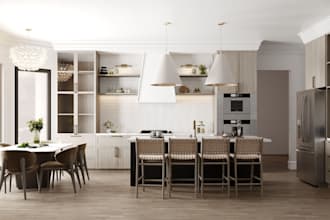 do kitchen design 3d rendering and space planning