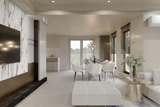 design and render your living room, bedroom, dining