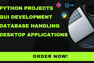 code any python ,sql project and also develop gui