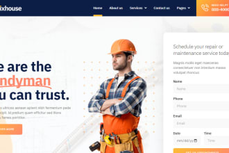 create handyman website, construction website plumbing, appliance repair website