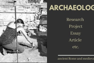 research and write about archaeology