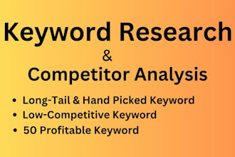 do profitable keyword research and competitors analysis