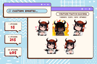 draw chibi emotes or stickers for twitch, youtube, discord