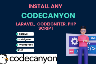install laravel,  codeigniter, PHP codecanyon script